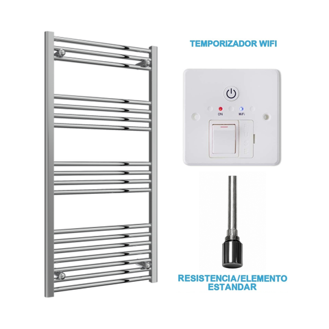 Radiador Toalheiro Elétrico Cromado 600 mm de Largura · Pré-cheio