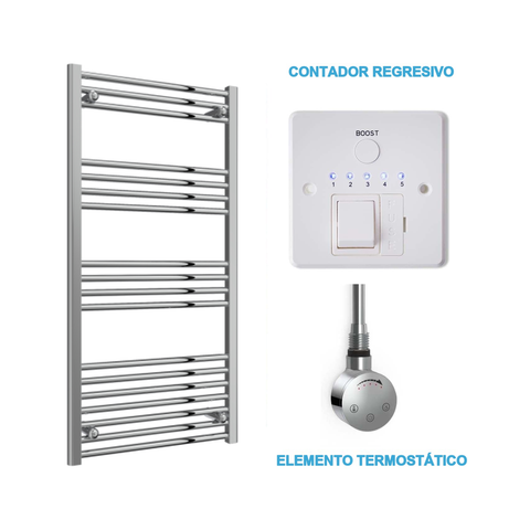 Radiador Toalheiro Elétrico Cromado 600 mm de Largura · Pré-cheio
