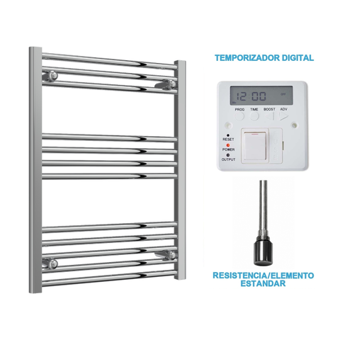 Radiador Toalheiro Elétrico Cromado 600 mm de Largura · Pré-cheio
