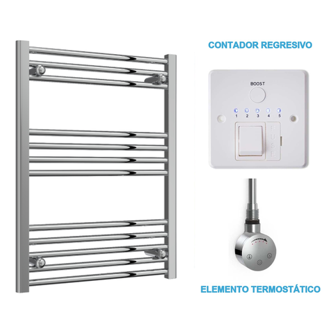 Radiador Toalheiro Elétrico Cromado 600 mm de Largura · Pré-cheio