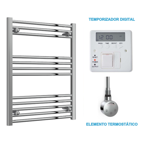 Radiador Toalheiro Elétrico Cromado 600 mm de Largura · Pré-cheio