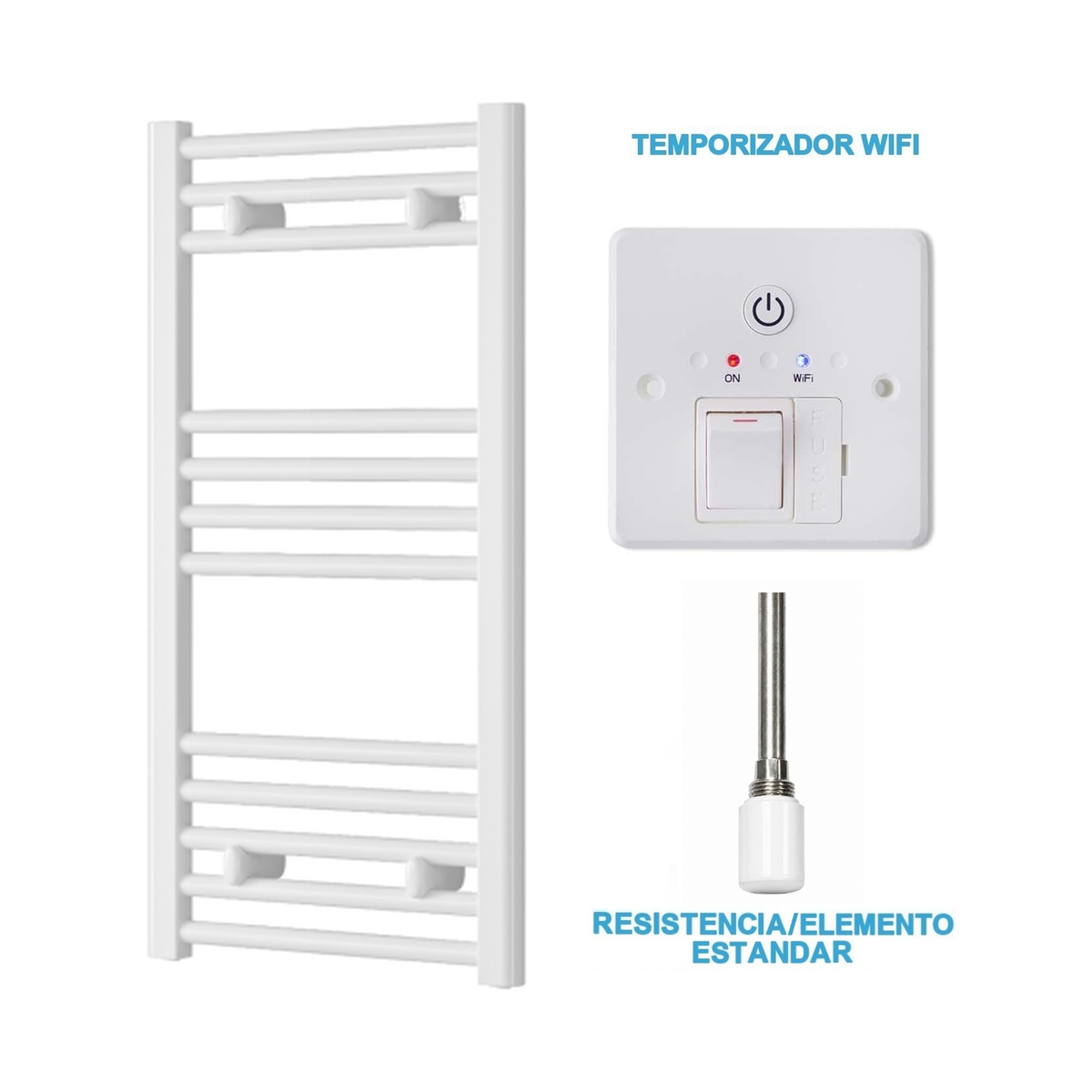 Radiador Toalheiro Elétrico Branco 400 mm de Largura · Pré-cheio