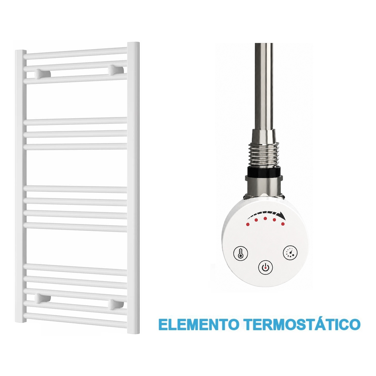 Radiador Toalheiro Elétrico Branco 500 mm de Largura · Pré-cheio