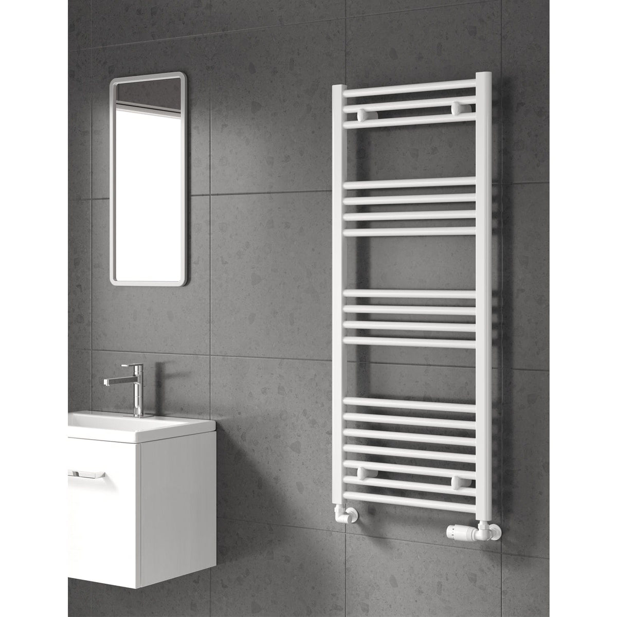 Radiador Toalheiro Branco 500 mm de Largura Aquecimento Central
