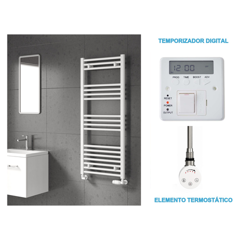 Radiador Toalheiro Elétrico Branco 500 mm de Largura · Pré-cheio