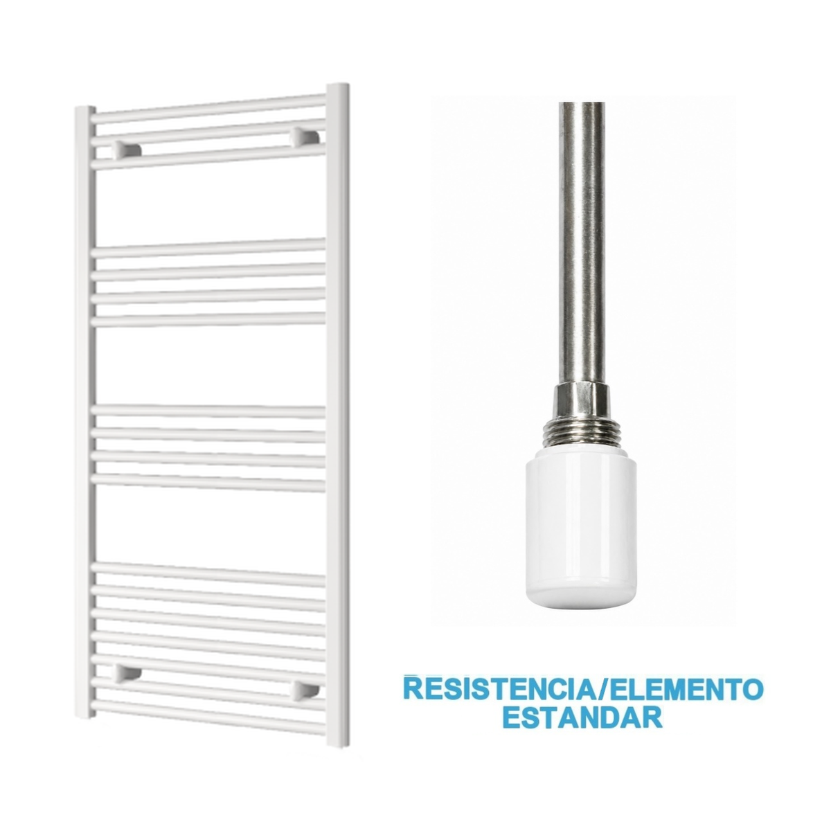 Radiador Toalheiro Elétrico Branco 600 mm de Largura · Pré-cheio