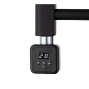 Elemento calefactor digital negro con termostato y temporizador