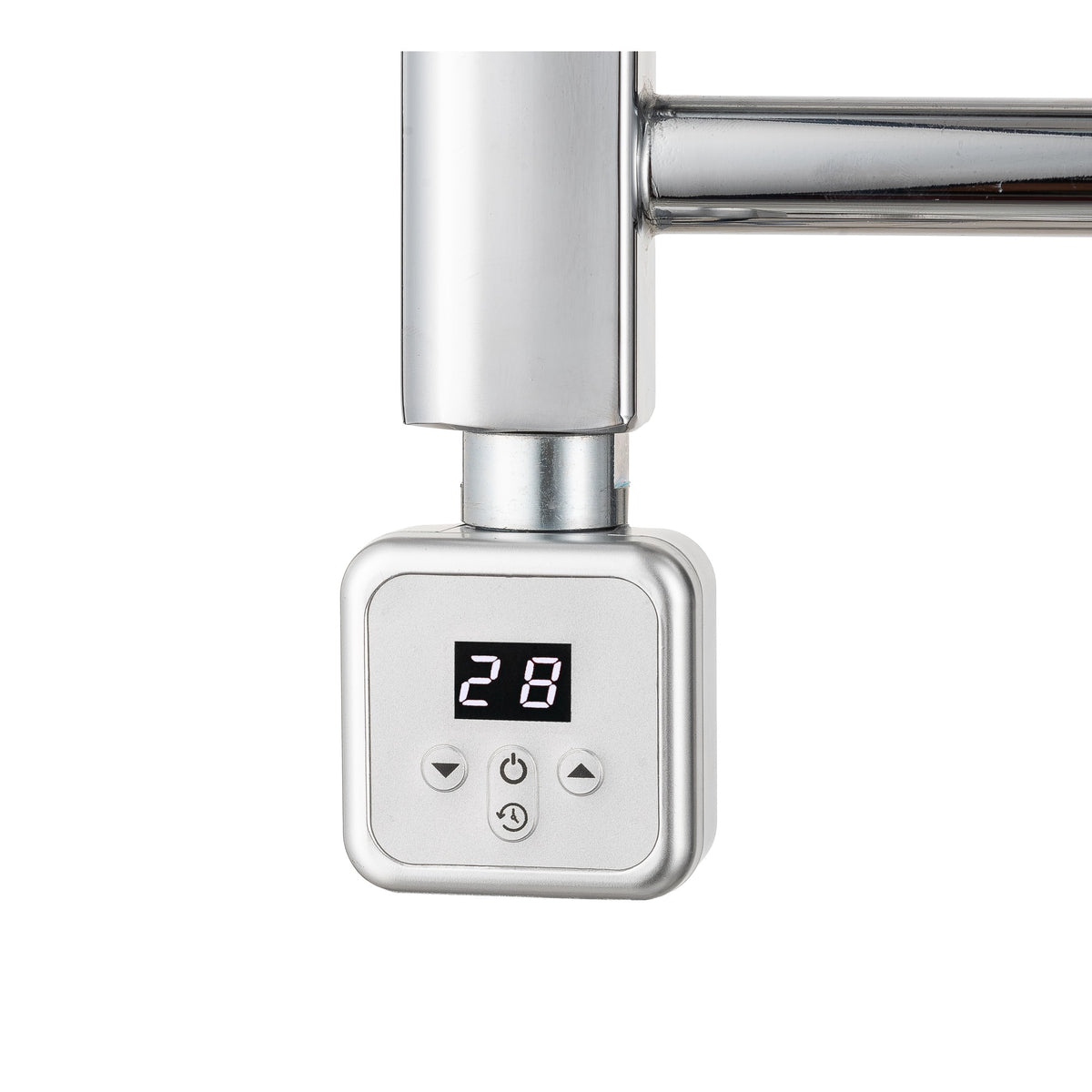 Elemento calefactor digital cromo con termostato y temporizador
