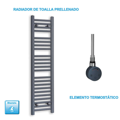 Radiador Toalheiro Elétrico Antracite 300 mm de Largura · Pré-cheio