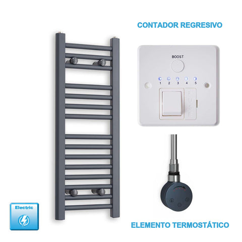 Radiador Toalheiro Elétrico Antracite 300 mm de Largura · Pré-cheio