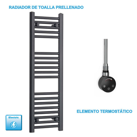 Radiador Toalheiro Elétrico Preto 300 mm de Largura · Pré-cheio