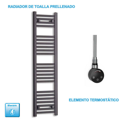 Radiador Toalheiro Elétrico Preto 300 mm de Largura · Pré-cheio