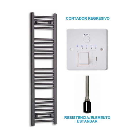 Radiador Toalheiro Elétrico Preto 300 mm de Largura · Pré-cheio