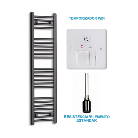 Radiador Toalheiro Elétrico Preto 300 mm de Largura · Pré-cheio