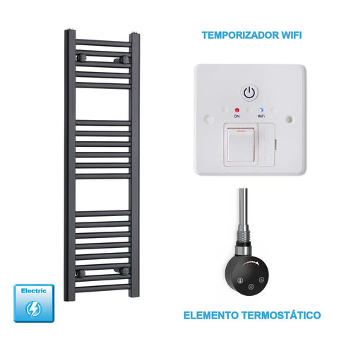 Radiador Toalheiro Elétrico Preto 300 mm de Largura · Pré-cheio