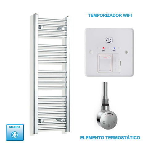 Radiador Toalheiro Elétrico Cromado 300 mm de Largura · Pré-cheio