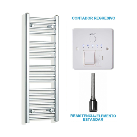 Radiador Toalheiro Elétrico Cromado 300 mm de Largura · Pré-cheio