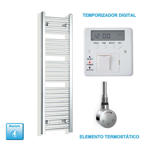 Radiador Toalheiro Elétrico Cromado 300 mm de Largura · Pré-cheio