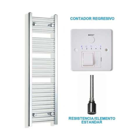 Radiador Toalheiro Elétrico Cromado 300 mm de Largura · Pré-cheio