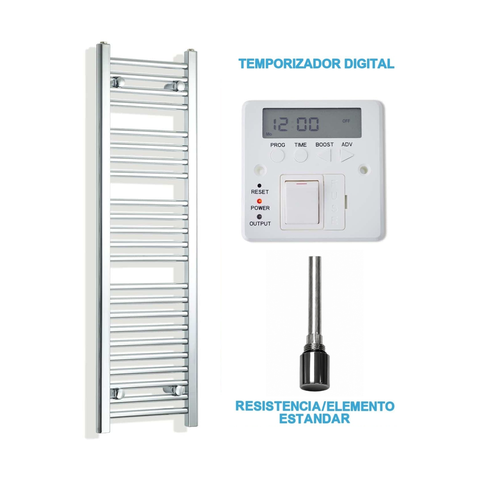 Radiador Toalheiro Elétrico Cromado 300 mm de Largura · Pré-cheio
