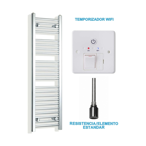 Radiador Toalheiro Elétrico Cromado 300 mm de Largura · Pré-cheio