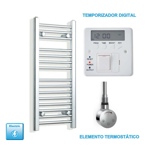 Radiador Toalheiro Elétrico Cromado 300 mm de Largura · Pré-cheio