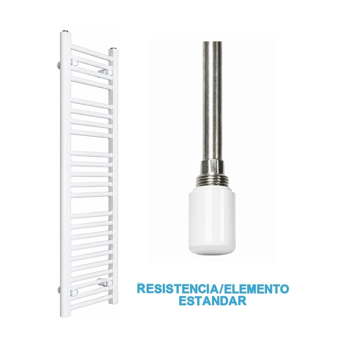 Radiador Toalheiro Elétrico Branco 300 mm de Largura · Pré-cheio